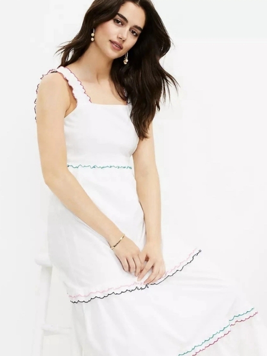 LOFT Dresses & Skirts - LOFT Ann Taylor Rainbow Ruffle Strappy Tiered Maxi Dress